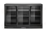FRIGORIFERO PER BAR POSTERIORE CON PORTE SCORREVOLI TRIPLE ARKTIC 308L NERO 220-240V/160W 1350X