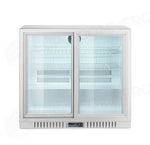 FRIGORIFERO PER BAR POSTERIORE E 2 PORTE SCORREVOLI ARKTIC 150L ARGENTO 220-240V/160W 900X520X(-