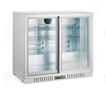 FRIGORIFERO PER BAR POSTERIORE E 2 PORTE SCORREVOLI ARKTIC 150L ARGENTO 220-240V/160W 900X520X(-