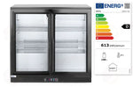 FRIGORIFERO PER BARRA POSTERIORE CON DOPPIE PORTE SCORREVOLI ARKTIC 158L NERO 230V/160W 520X900