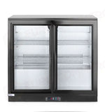 FRIGORIFERO PER BARRA POSTERIORE CON DOPPIE PORTE SCORREVOLI ARKTIC 158L NERO 230V/160W 520X900