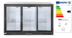 FRIGORIFERO PER BARRA POSTERIORE CON PORTE SCORREVOLI TRIPLE ARKTIC 308L NERO 220-240V/160W 135