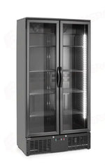 FRIGORIFERO POSTERIORE DA BAR CON DOPPIA PORTA ARKTIC 384L NERO 220-240V/365W 900X530X(H)1820MM