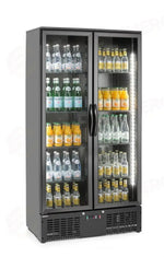 FRIGORIFERO POSTERIORE DA BAR CON DOPPIA PORTA ARKTIC 384L NERO 220-240V/365W 900X530X(H)1820MM