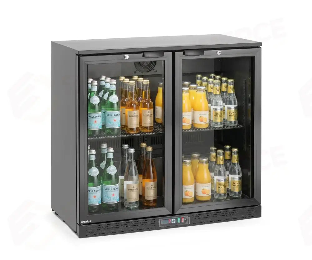 FRIGORIFERO POSTERIORE DA BAR CON DOPPIO SPORTELLO ARKTIC 158L NERO 220-240V/160W 900X530X(H)87
