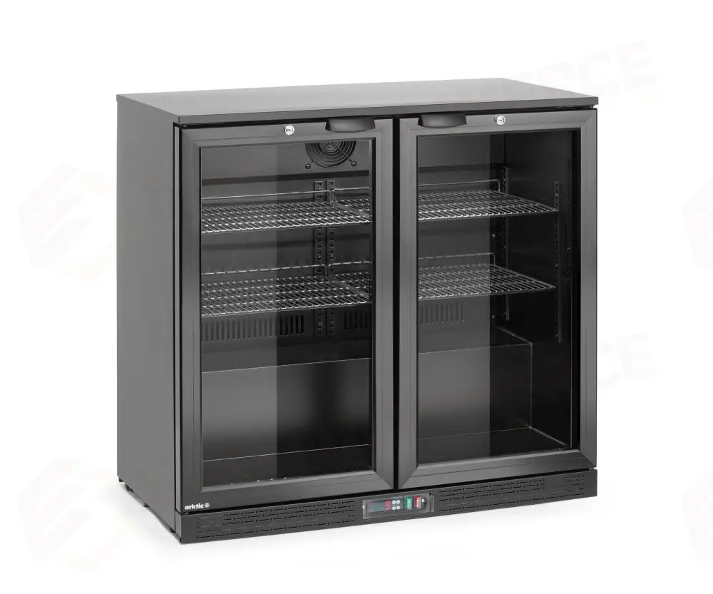 FRIGORIFERO POSTERIORE DA BAR CON DOPPIO SPORTELLO ARKTIC 158L NERO 220-240V/160W 900X530X(H)87
