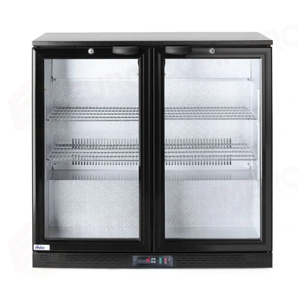 FRIGORIFERO POSTERIORE DA BAR CON DOPPIO SPORTELLO ARKTIC 180L NERO 220-240V/160W 900X540X(H)89 - HENDI