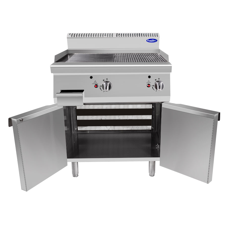 FRY TOP LISCIO/RIGATO DOPPIO SU MOBILE SERIE 900 - AT9G8G-F-D - ATOSA