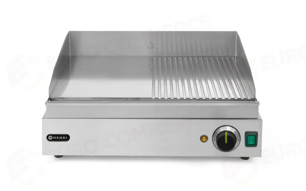 FRY TOP METÀ RIGATA HENDI PROFI LINE 1/2 LISCIA 230V/2400W 527X404X(H)233MM - 203156