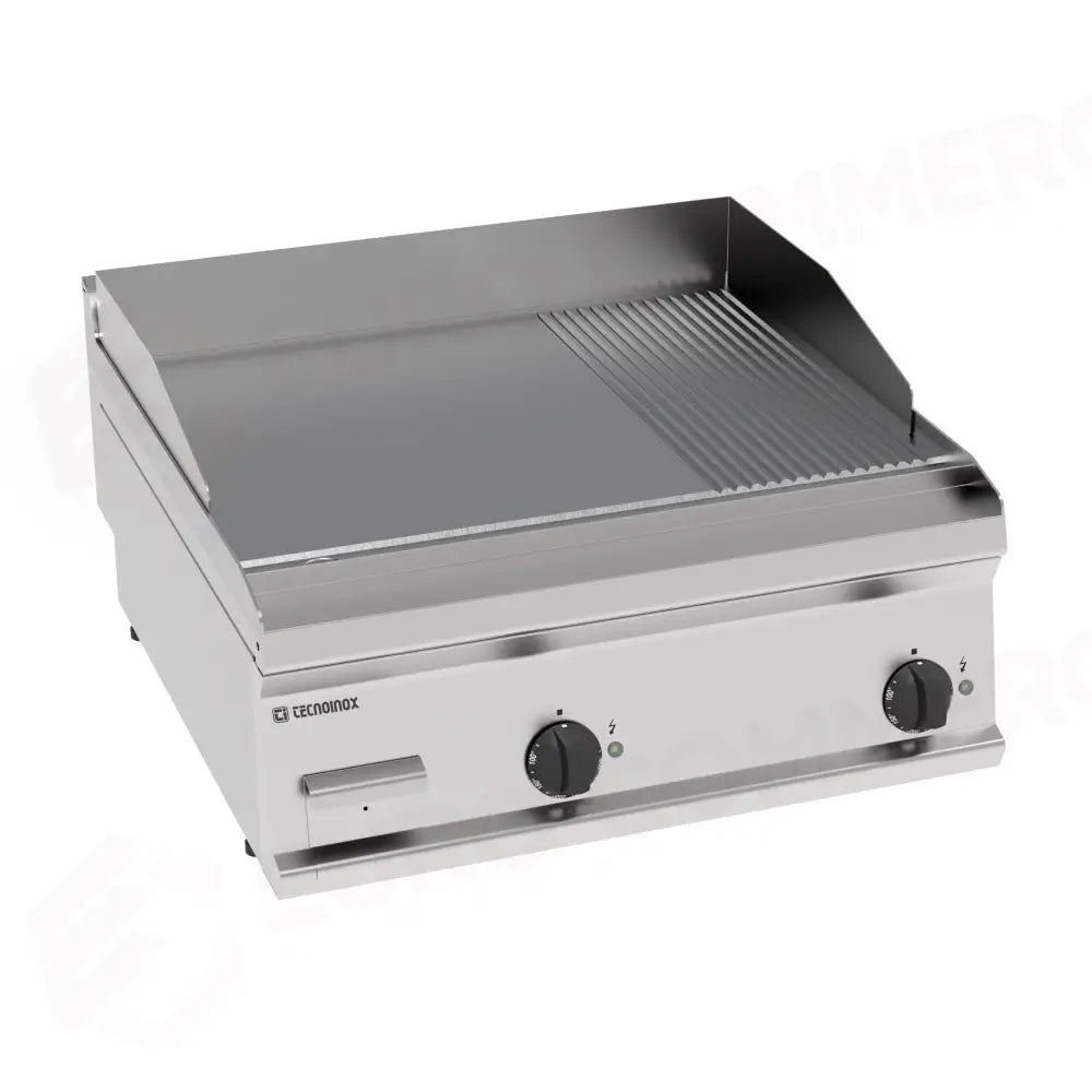 FRYTOP ELE PIASTRA 1/3 RIG CR BIANCO 700 - 616109 - TECNOINOX