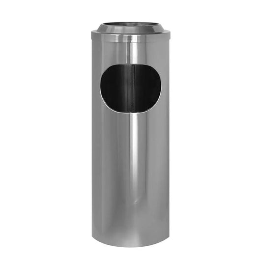 GETTACARTE/POSACENERE INOX COPERCHIO A RETE Ø CM 20X60 H - 2506 - METALCARRELLI - ATTREZZATURA PROFESSIONALE