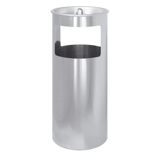 GETTACARTE/POSACENERE INOX COPERCHIO A RETE Ø CM 25X62H - 2531 - METALCARRELLI - CARRELLI