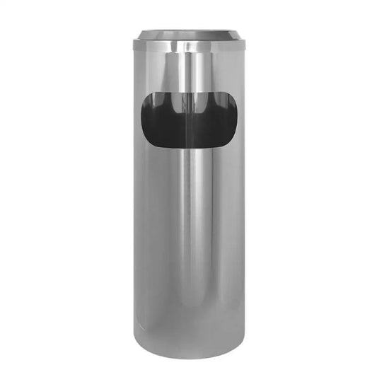 GETTACARTE/POSACENERE INOX COPERCHIO A RETE Ø CM 25X69H - 2510 - METALCARRELLI - CARRELLI