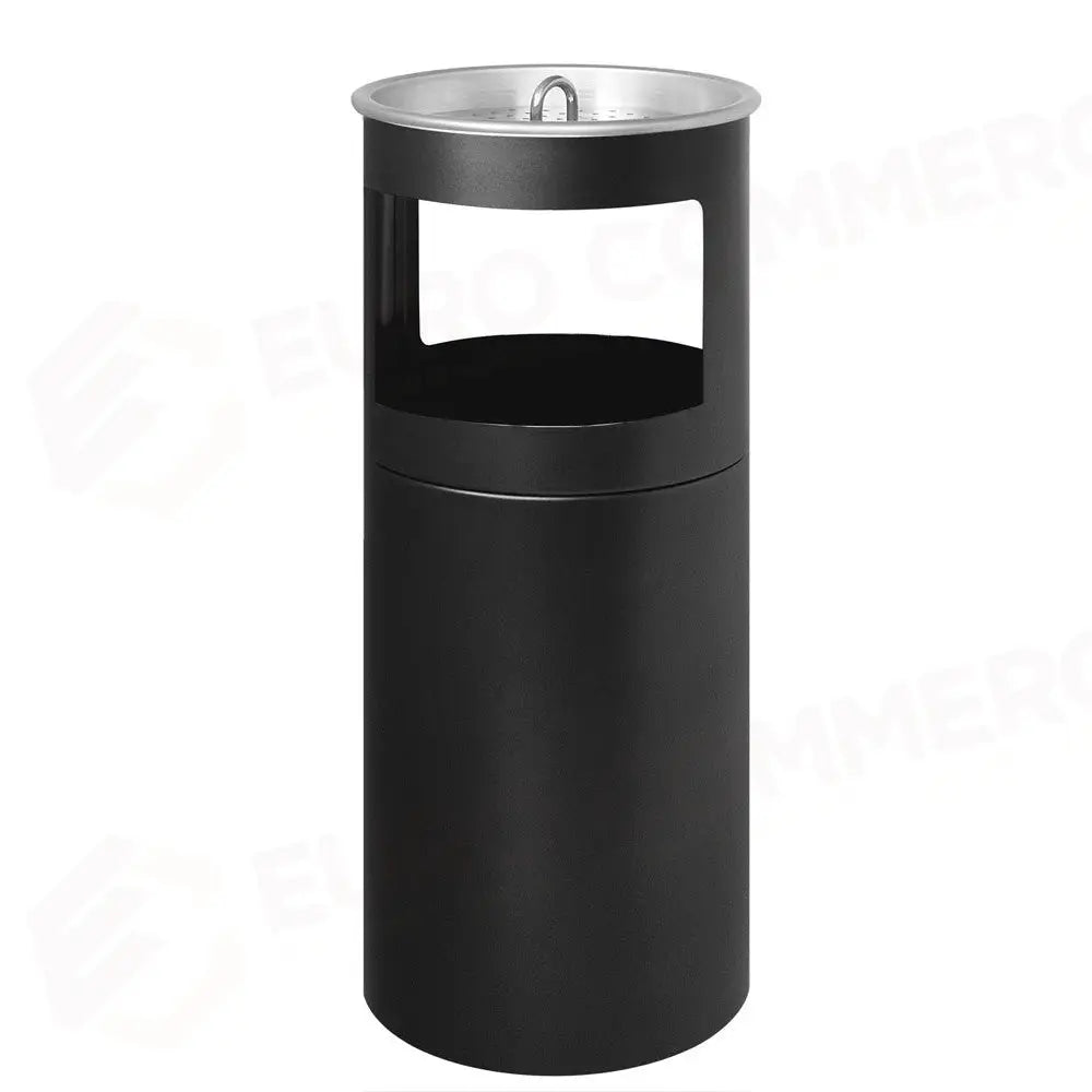 GETTACARTE/POSACENERE NERO MICACEO COPERCHIO A RETE Ø CM 25X62H - 2530N - METALCARRELLI - CARRELLI
