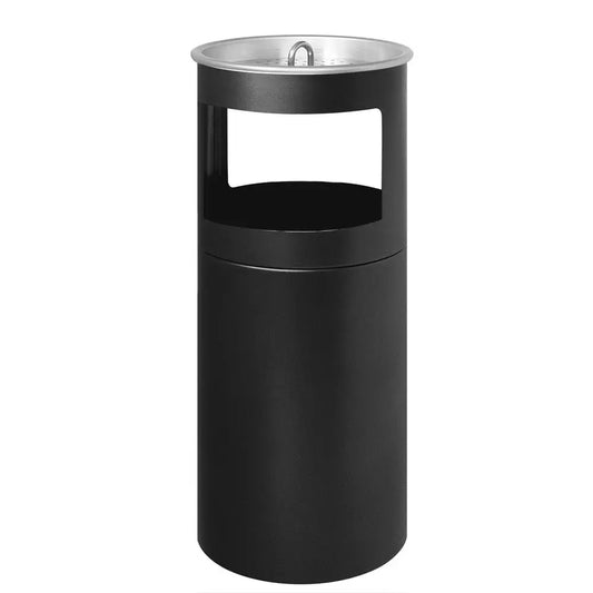 GETTACARTE/POSACENERE NERO MICACEO COPERCHIO A RETE Ø CM 25X62H - 2530N - METALCARRELLI - CARRELLI
