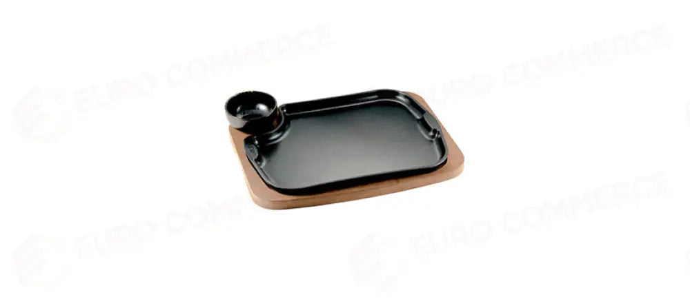 GHISA PIATTO RETTANGOLARE C/VASS.LEGNO 32X24 + COPPETTA 8,5 - 201419 - MORINI
