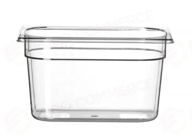 GN 1/4 CONTENITORE COOL, HENDI, COOL, GN 1/4, 1,7L, TRASPARENTE, 265X163X(H)65MM - 882238