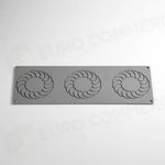 GOURMAND BLADE FRAME STAMPO IN SILICONE 395X140 MM - 3 IMPRONTE MM Ø 110XH 1,5 - GG062S - PAVONI ITALIA - STAMPI