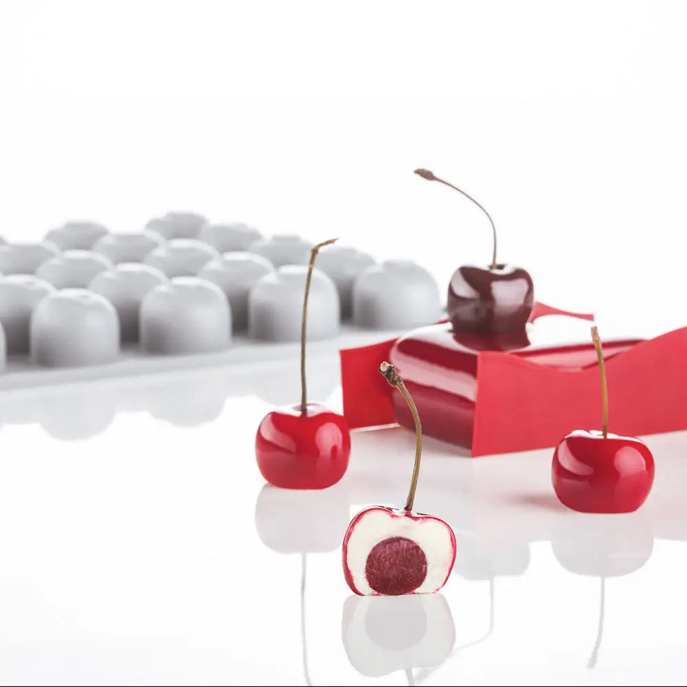 GOURMAND CHERRY STAMPO IN SILICONE 300X175 MM - 35 IMPRONTE MM Ø26XH 12 - VOL. ~ 8 ML - GG016S - PAVONI ITALIA - STAMPI