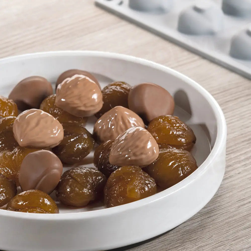 GOURMAND CHESTNUT STAMPO IN SILICONE 300X175 MM - 24 IMPRONTE MM 31X27XH 16 - VOL. ~ 6 M - GG011S - PAVONI ITALIA