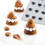 GOURMAND CHESTNUT STAMPO IN SILICONE 300X175 MM - 24 IMPRONTE MM 31X27XH 16 - VOL. ~ 6 M - GG011S - PAVONI ITALIA