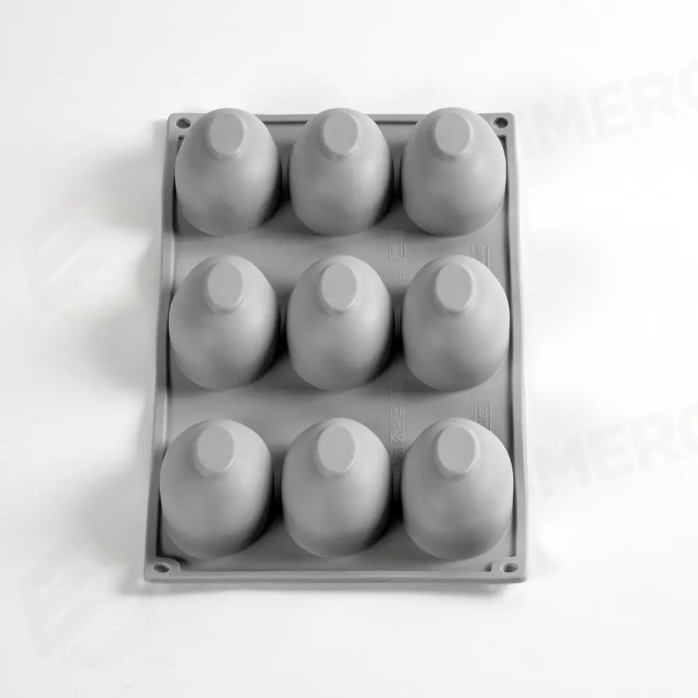 GOURMAND EGG STAMPO IN SILICONE 300X175 MM - 9 IMPRONTE MM 63X48XH 40 - VOL. ~ 72 ML - GG054S - PAVONI ITALIA - STAMPI
