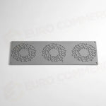 GOURMAND FOLIAGE FRAME STAMPO IN SILICONE 395X140 MM - 3 IMPRONTE MM Ø 115XH 1,5 - GG060S - PAVONI ITALIA - STAMPI