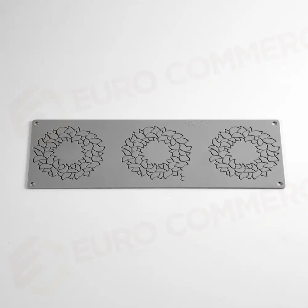 GOURMAND FOLIAGE FRAME STAMPO IN SILICONE 395X140 MM - 3 IMPRONTE MM Ø 115XH 1,5 - GG060S - PAVONI ITALIA - STAMPI
