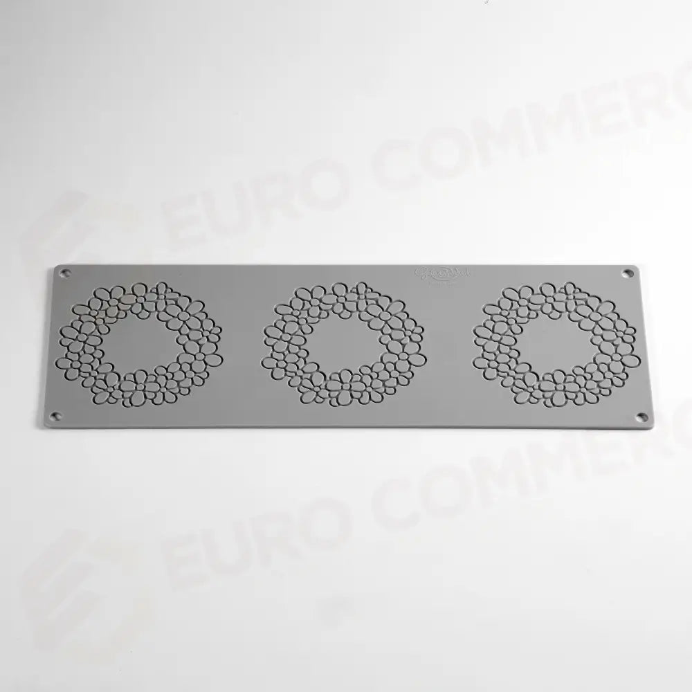 GOURMAND JASMINE FRAME STAMPO IN SILICONE 395X140 MM - 3 IMPRONTE MM Ø 115XH 1,5 - GG061S - PAVONI ITALIA - STAMPI