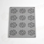 GOURMAND MANDALA STAMPO IN SILICONE 300X200 MM - 12 IMPRONTE MM Ø 55XH 2 - GG063S - PAVONI ITALIA - STAMPI