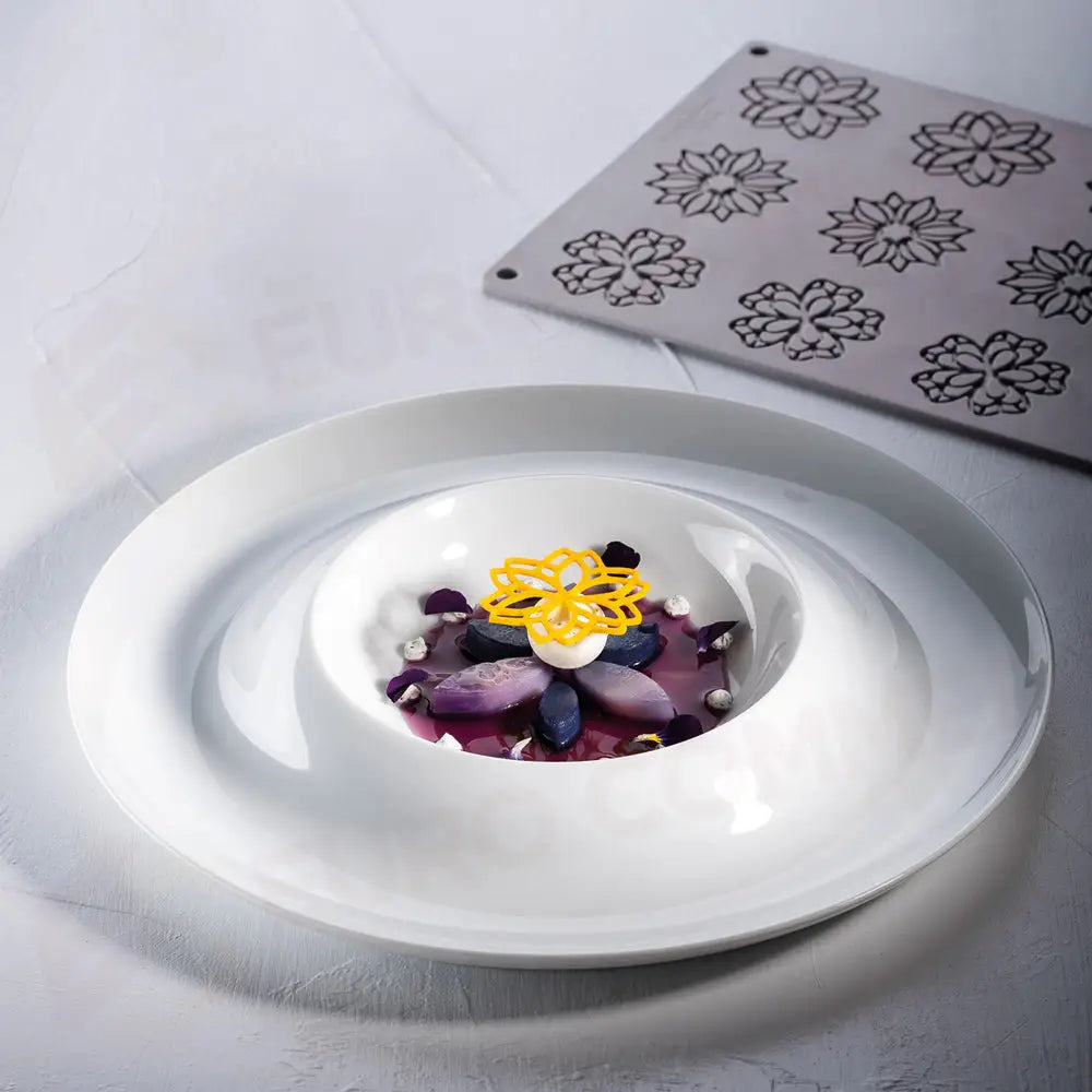 GOURMAND MANDALA STAMPO IN SILICONE 300X200 MM - 12 IMPRONTE MM Ø 55XH 2 - GG063S - PAVONI ITALIA - STAMPI