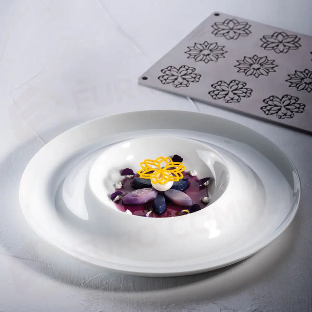 GOURMAND MANDALA STAMPO IN SILICONE 300X200 MM - 12 IMPRONTE MM Ø 55XH 2 - GG063S - PAVONI ITALIA