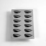 GOURMAND MELANZANA STAMPO IN SILICONE 300X175 MM - 12 IMPRONTE MM 67X35X H 25 - VOL. ~ - GG055S - PAVONI ITALIA - STAMPI