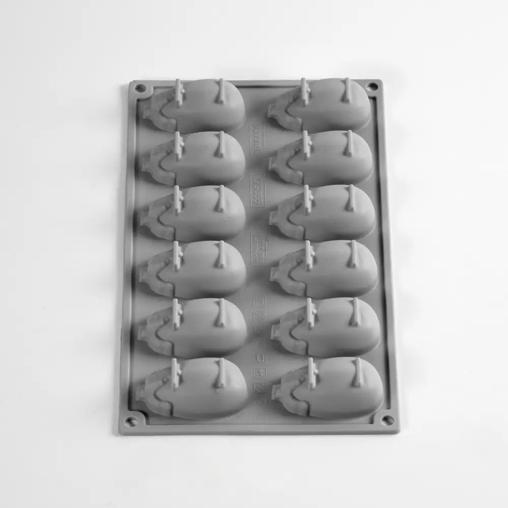GOURMAND MELANZANA STAMPO IN SILICONE 300X175 MM - 12 IMPRONTE MM 67X35X H 25 - VOL. ~ - GG055S - PAVONI ITALIA - STAMPI