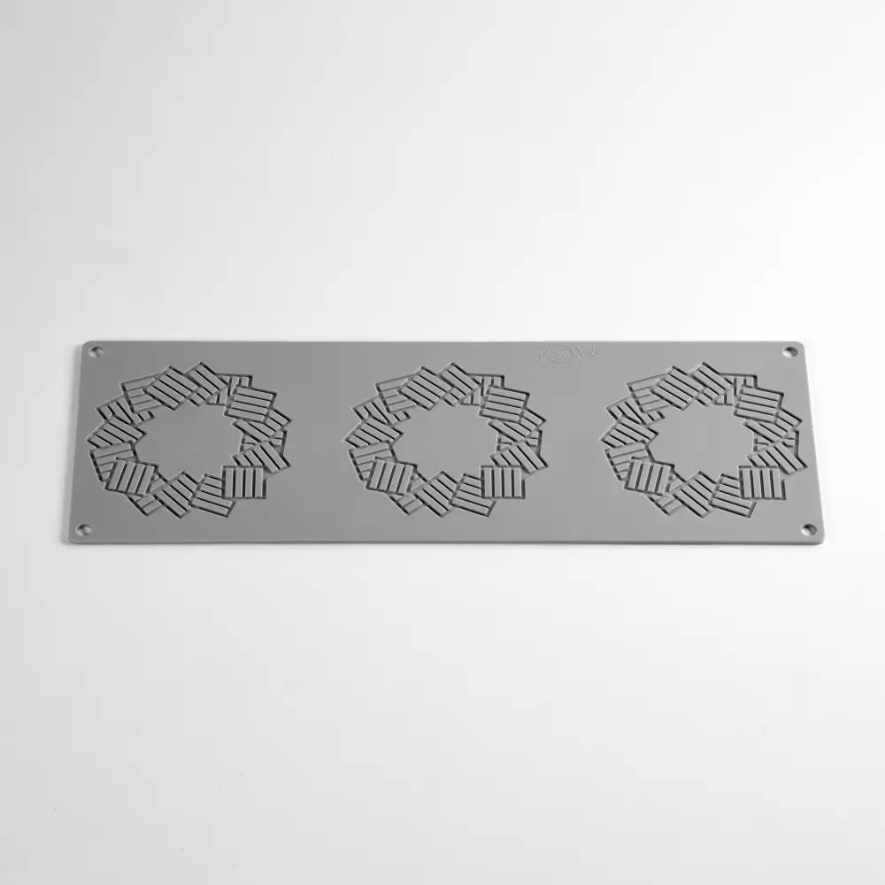 GOURMAND MOSAIC FRAME STAMPO IN SILICONE 395X140 MM - 3 IMPRONTE MM Ø 115XH 1,5 - GG059S - PAVONI ITALIA - STAMPI