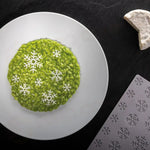 GOURMAND SNOWFLAKE STAMPO IN SILICONE 300X200 MM - 52 IMPRONTE MM Ø 23 - Ø 35 - Ø 46 - Ø 57 H 1,5 - GG065S - PAVONI
