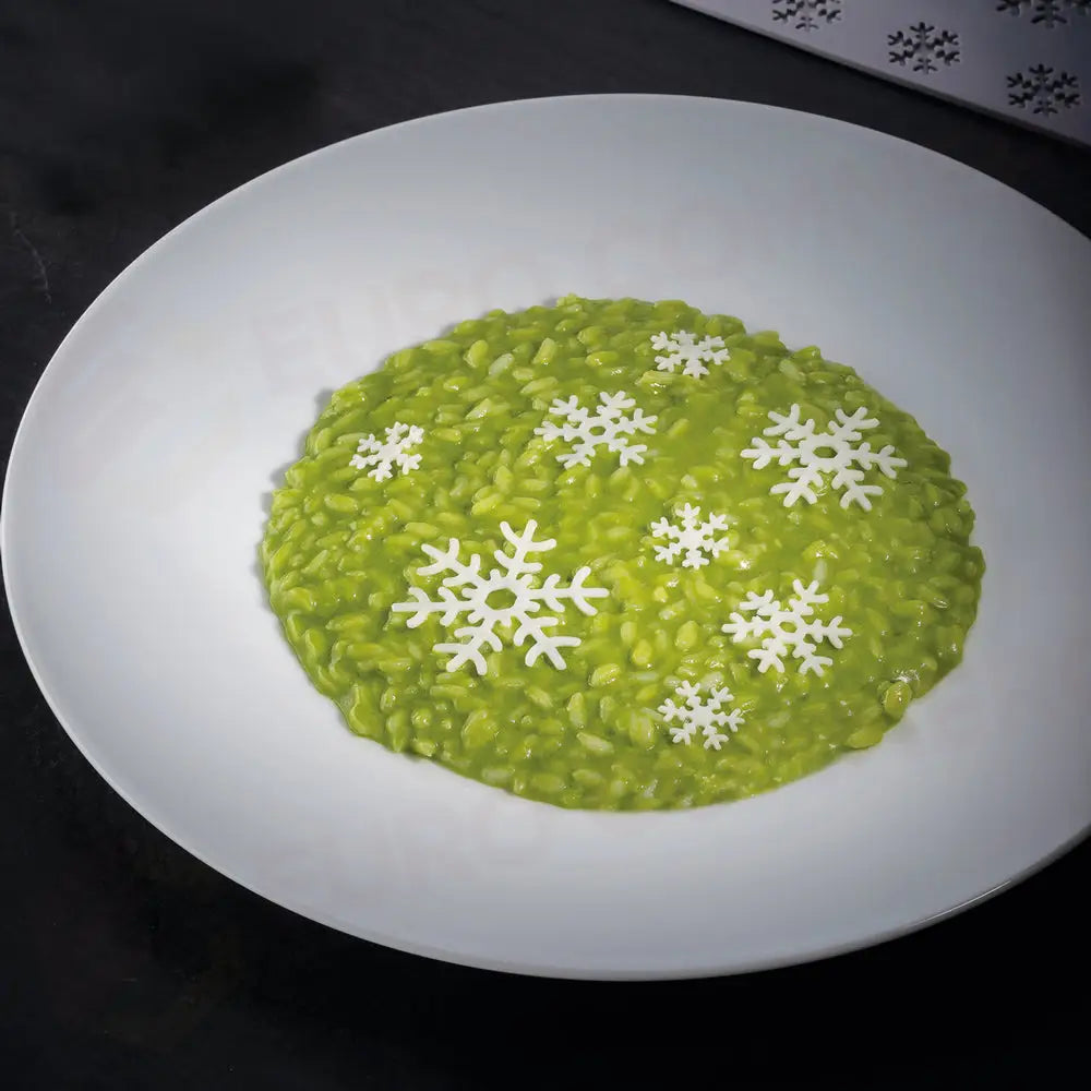 GOURMAND SNOWFLAKE STAMPO IN SILICONE 300X200 MM - 52 IMPRONTE MM Ø 23 - Ø 35 - Ø 46 - Ø 57 H 1,5 - GG065S - PAVONI