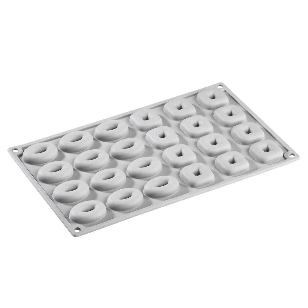 GOURMAND STAMPO IN SILICONE 300 X 175 MM - 24 IMPRONTE OVALI 40 X 28 X H 10 MM - QUADRATO 31 X 31 X H 10 MM VOL. 10 ML