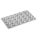 GOURMAND STAMPO IN SILICONE 300 X 175 MM - 24 IMPRONTE TRIANGOLI 33 X 32 X H 10 MM - TONDO Ø 34 X H 9 MM VOL. 6 ML
