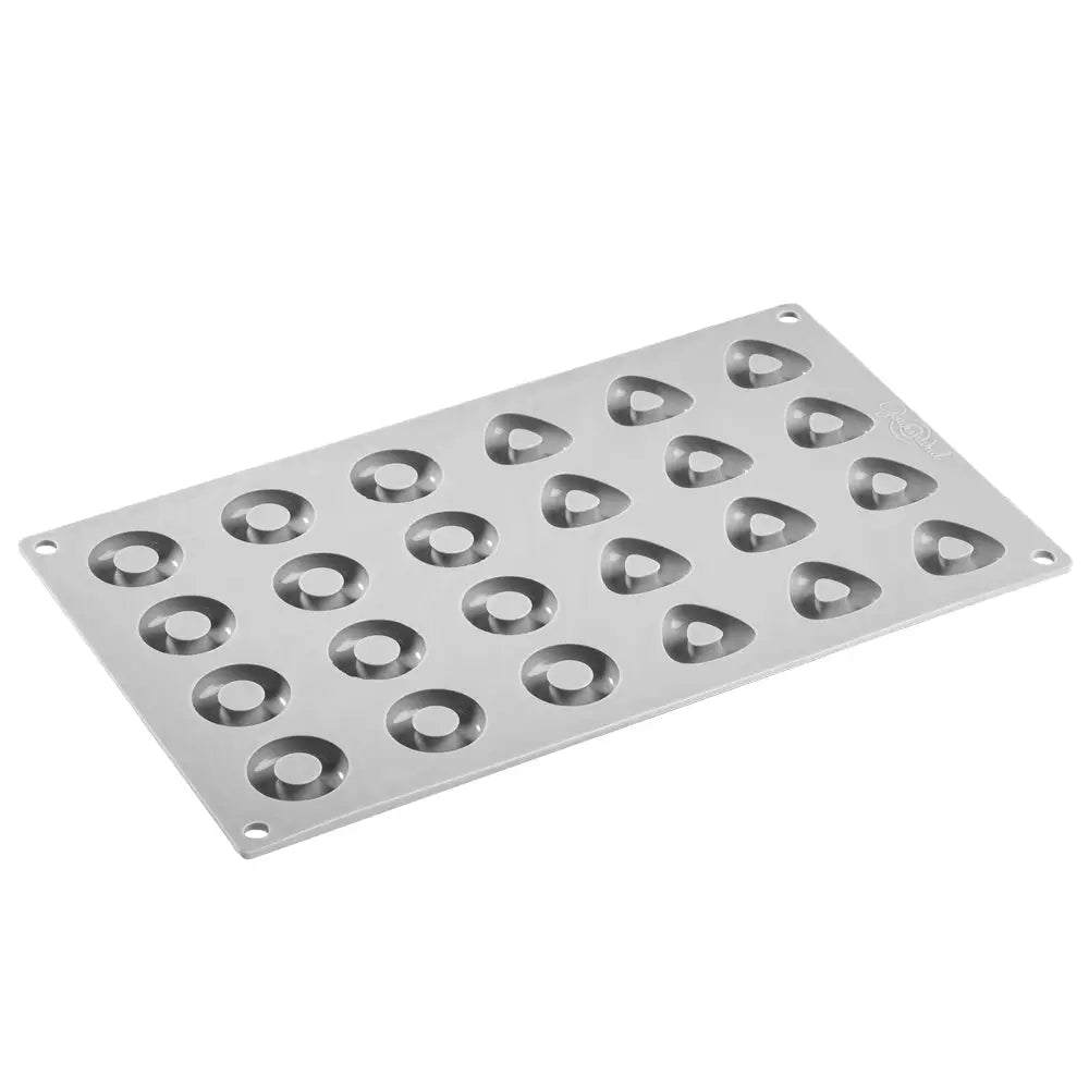 GOURMAND STAMPO IN SILICONE 300 X 175 MM - 24 IMPRONTE TRIANGOLI 33 X 32 X H 10 MM - TONDO Ø 34 X H 9 MM VOL. 6 ML