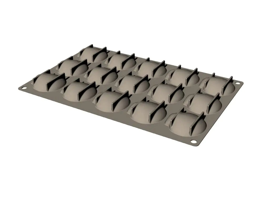 GOURMAND STAMPO IN SILICONE 300 X 200 MM - 15 IMPRONTE CAPESANTE 50 X 50 X H 15 MM VOL. 1 - GG032S - PAVONI ITALIA