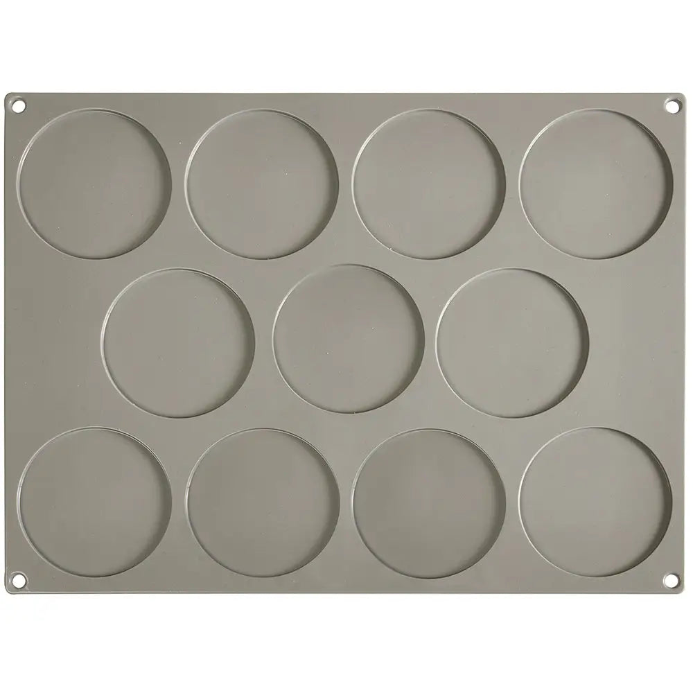 GOURMAND STAMPO IN SILICONE 400 X 300 MM - 11 IMPRONTE DISCO PICCOLO Ø 90 X H 3,5 MM VOL. - GG004S - PAVONI ITALIA