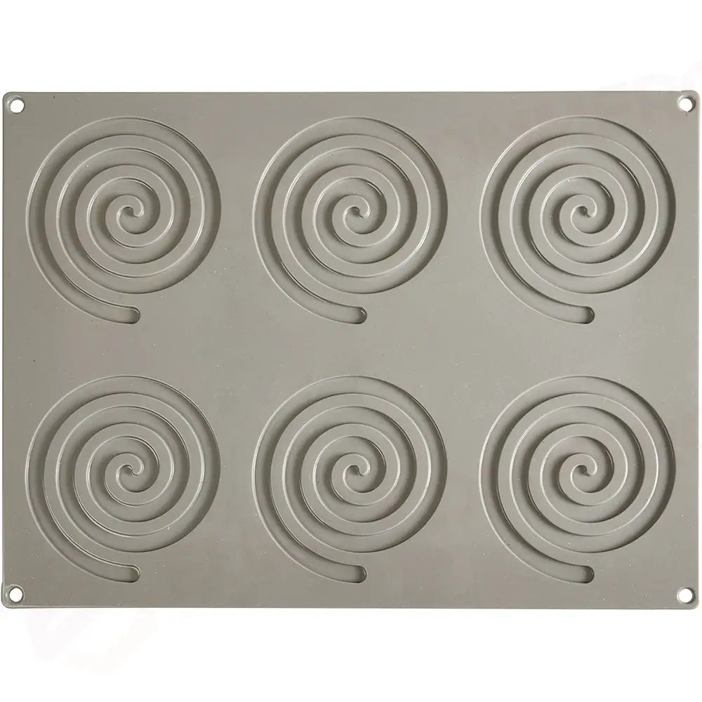 GOURMAND STAMPO IN SILICONE 400 X 300 MM - 6 IMPRONTE SPIRALE 120 X 110 X H 3,5 MM VOL. 15 - GG005S - PAVONI ITALIA
