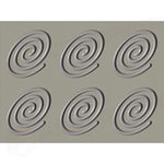 GOURMAND STAMPO IN SILICONE 400 X 300 MM - 6 IMPRONTE SPIRALE OVALE 138 X 95 X H 6 MM VOL. - GG010S - PAVONI ITALIA