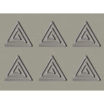 GOURMAND STAMPO IN SILICONE 400 X 300 MM - 6 IMPRONTE SPIRALE TRIANGOLO 135 X 120 X H 5 MM VOL. 25 ML - GG009S - PAVONI