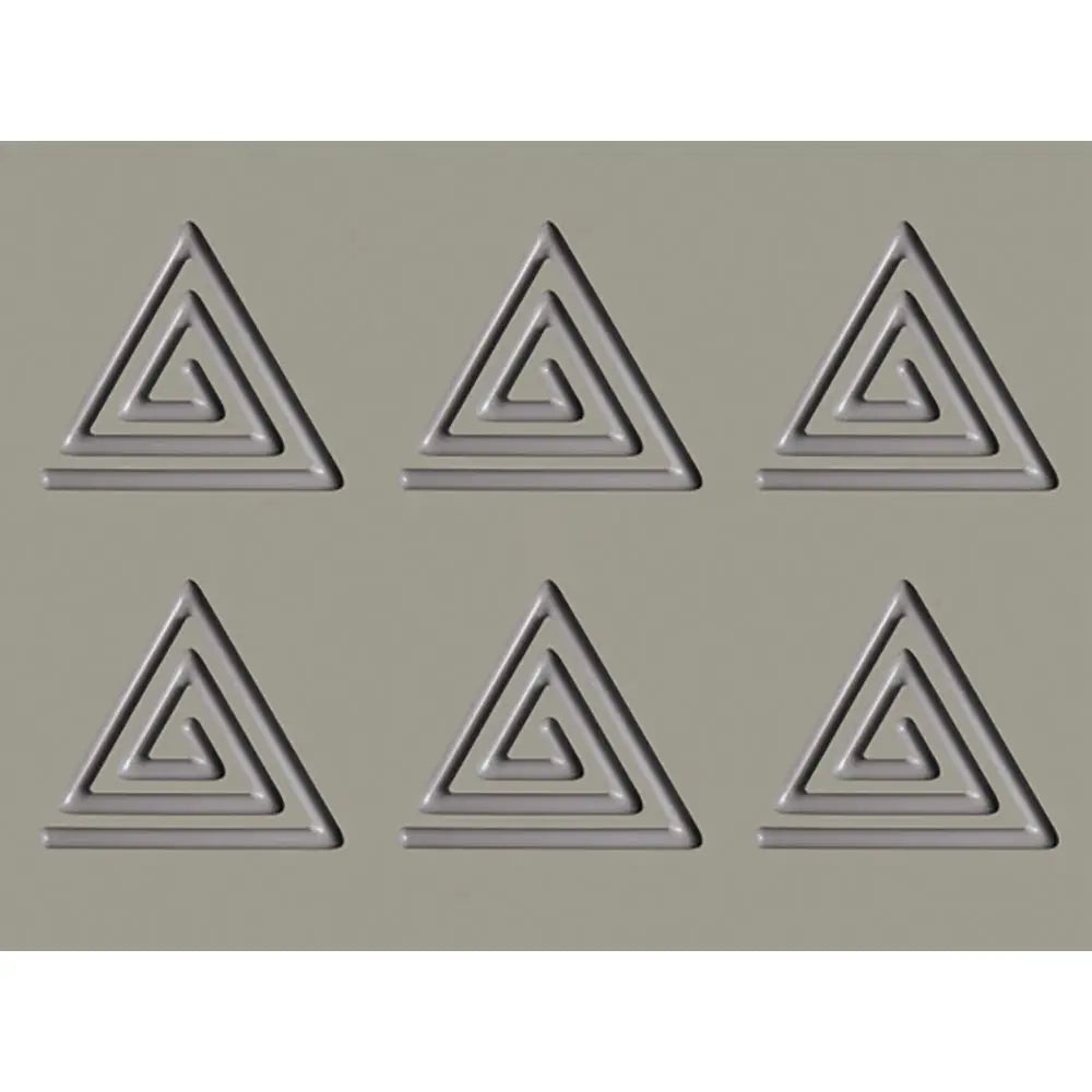 GOURMAND STAMPO IN SILICONE 400 X 300 MM - 6 IMPRONTE SPIRALE TRIANGOLO 135 X 120 X H 5 MM VOL. 25 ML - GG009S - PAVONI