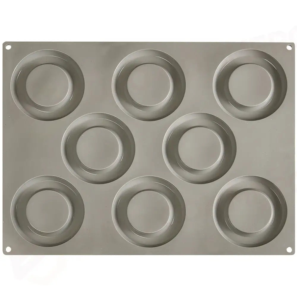 GOURMAND STAMPO IN SILICONE 400 X 300 MM - 8 IMPRONTE TONDO Ø 100 X H 10 MM VOL. 50 ML - GG006S - PAVONI ITALIA - STAMPI