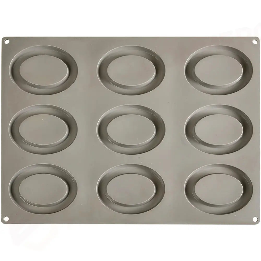 GOURMAND STAMPO IN SILICONE 400 X 300 MM - 9 IMPRONTE OVALE 105 X 80 X H 10 MM VOL. 33 ML - GG007S - PAVONI ITALIA