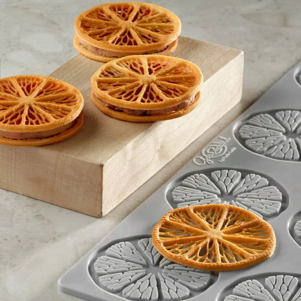 GOURMAND STAMPO IN SILICONE MM 300X200 CITRUS PAOLO GRIFFA - 12 IMPRONTE Ø MM 60X2 H - GG078S - PAVONI ITALIA - STAMPI