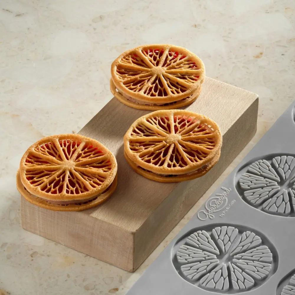 GOURMAND STAMPO IN SILICONE MM 300X200 CITRUS PAOLO GRIFFA - 12 IMPRONTE Ø MM 60X2 H - GG078S - PAVONI ITALIA - STAMPI